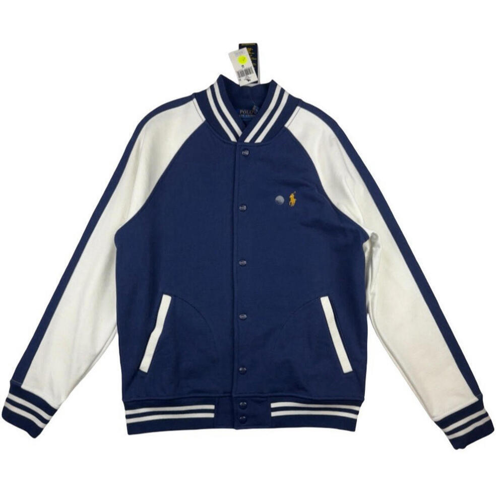 Polo Ralph Lauren Lunar New Year Dragon Fleece Stadium Jacket Navy Size M
